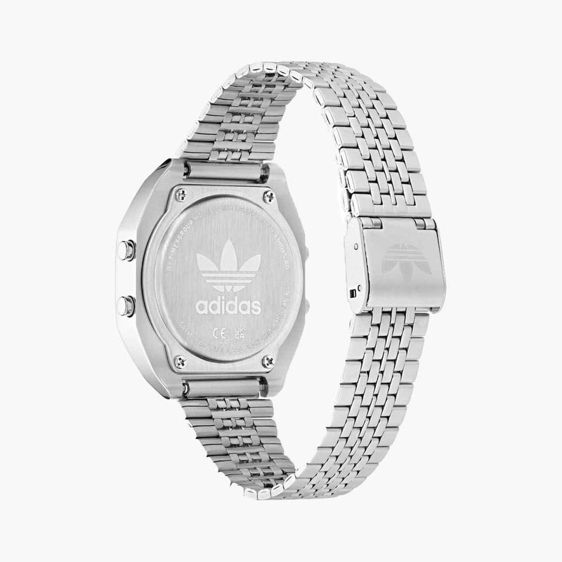 Adidas ساعة رقمية بحزام من الفولاذ المقاوم للصدأ للجنسين - Image 3